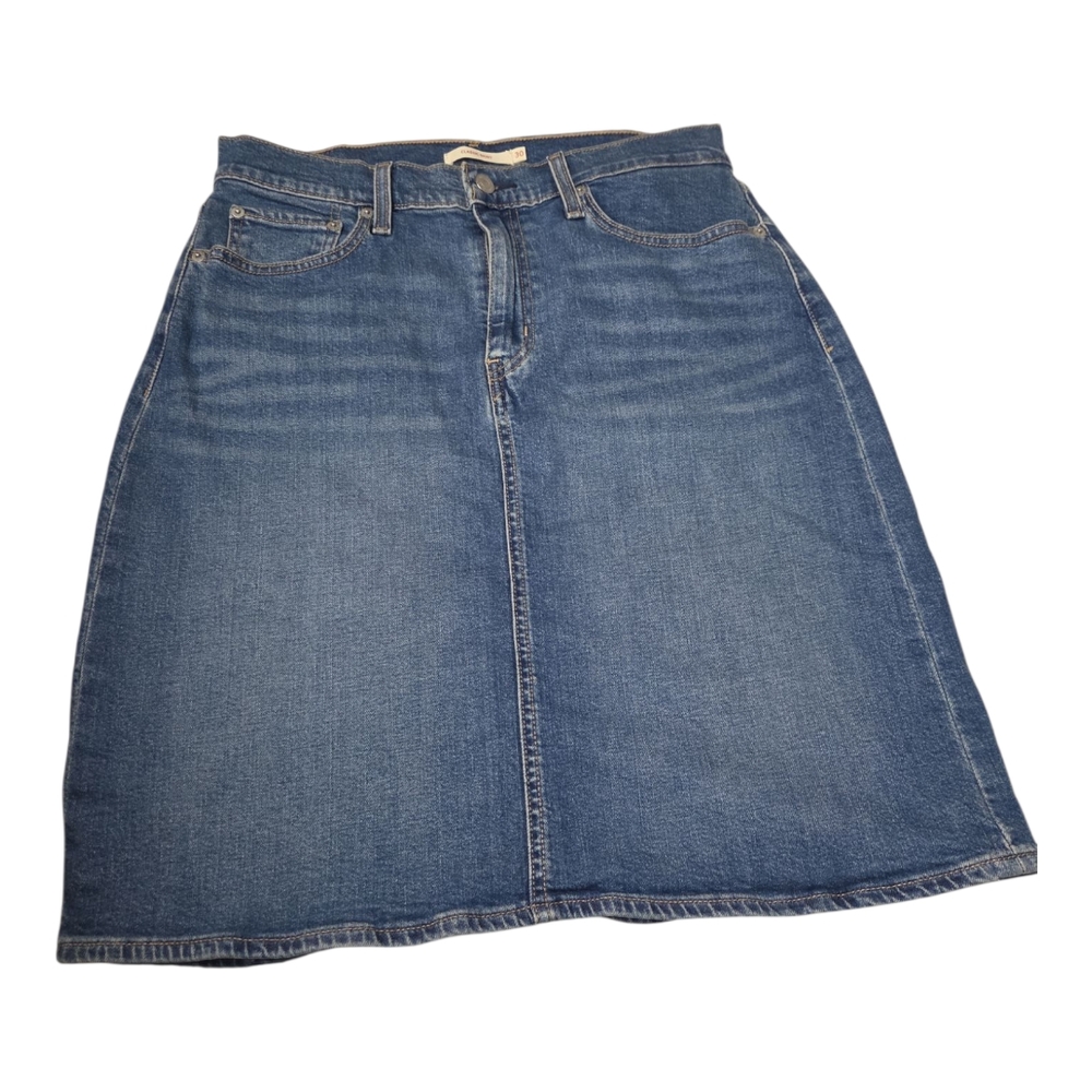 Levi's Mid-Blue Denim A-Line Skirt